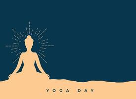 artistic yoga day celebration background for nature-inspired theme vector