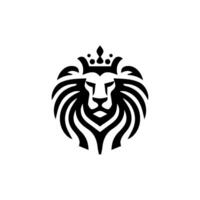 Logo design with the shape of a lion head vector