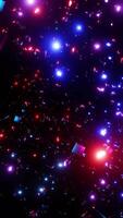 mazzo di colorato luci quello siamo nel il scuro. verticale loop animazione video