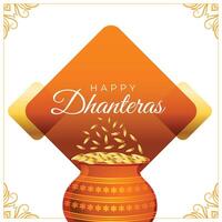 eye catching happy dhanteras religious background celebrate akshay tritiya vector