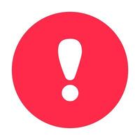 Exclamation vector icon attention logo warning speech bubble important round mark.