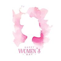 womens day watercolor card design vector