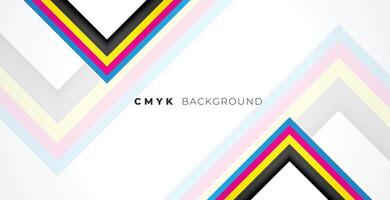 creative cmyk modern banner with colorful stripe vector