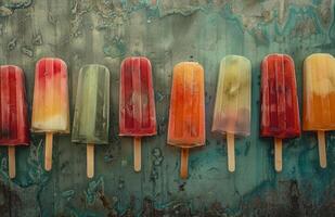 AI generated the popsicles in this image are made from a combination of watermelon photo