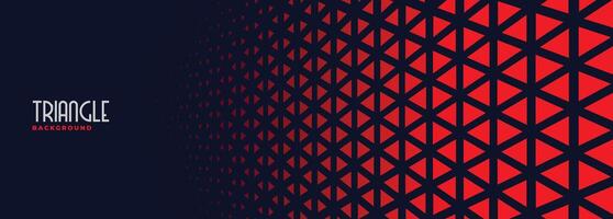 red triangles pattern on black banner vector