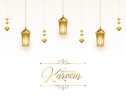 islamic lnatern decoration for ramadan kareem festival vector