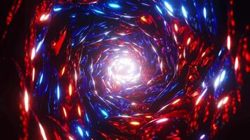 Dizzying Descent into Neon Serenity. Infinitely looped animation video