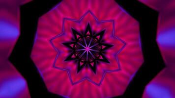 Blue light in the shape of circle. Kaleidoscope VJ loop video