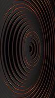 Black and orange background with circular design in the center. Vertical looped animation video