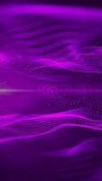 Purple background with large number of lines and dots. Vertical looped animation video