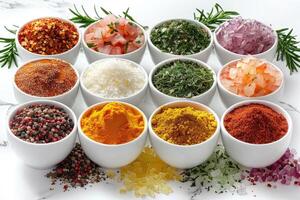 AI generated Organic seasoning powder an essential requirement for delicious food advertising food photography photo