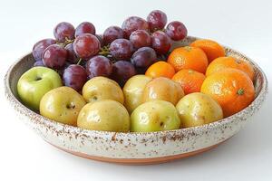 ai generado desayuno con un Fresco frutas cuenco publicidad comida fotografía foto