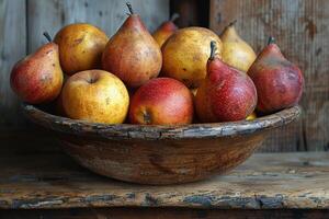 AI generated breakfast with a fresh fruits bowl advertising food photography photo