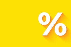 accounting percentage icon yellow background for business vector