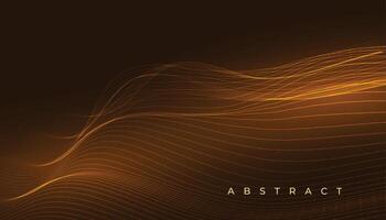 brown golden wave lines background vector