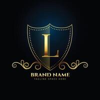 royal initial L logo background for corporate identity vector