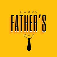 3d style happy father's day special card with tie design vector