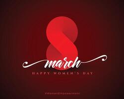 happy womens day celebration background design vector