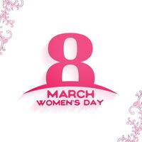 8th march international womens day celebration card vector