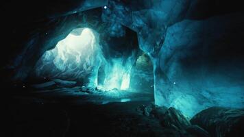 The polar arctic Northern ice cave in Norway video