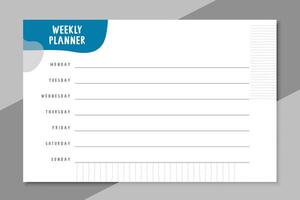 modern weekly reminder planner template for one week vector