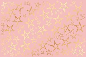 beautiful golden twinkle star pattern background design vector