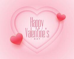 happy valentines day cute love hearts lovely greeting vector