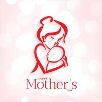 mother and baby hug background for mothers day vector