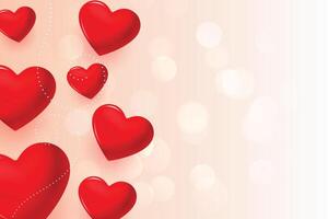 valentines day hearts background with text space vector