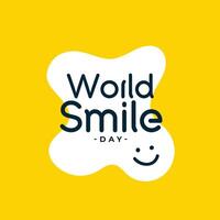 stylish world smile day celebration background for happy faces and mood vector