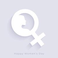 minimalist womens day celebration card design vector