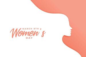 minimalist womens day celebration card design vector