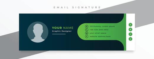 business email sign card template with digital profile design vector