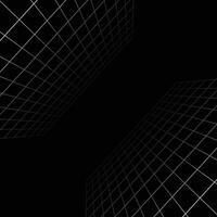 abstract perspective grid lines on black background vector