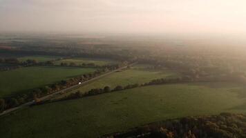 aerial view of a road in the countryside video