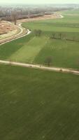 aerial view of a canal in the countryside video