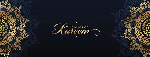 mandala arabic style ramadan kareem banner design vector