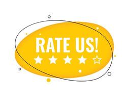 review and rate us star business background in modern style vector