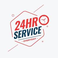 todos los días 24 hora Servicio ayuda y apoyo modelo diseño vector