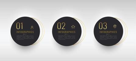 three step infographic banners perfect marketing tool for businesses vector