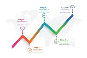 milestone step map diagram template for business presentation vector