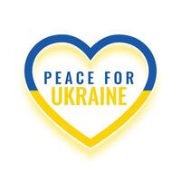 peace for ukraine flag heart message vector