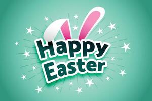 happy easter celebration joyful card design background vector