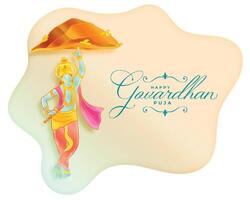 happy govardhan puja religious background for annakut ritual vector