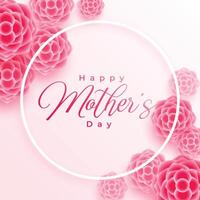 mothers day flower card background vector