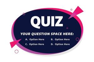 multiple option quiz banner for your next event or contest show vector
