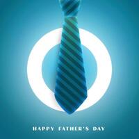 happy father's day glowing background with realistic tie design vector
