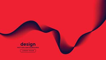 abstract red background with black duotone wave effect vector