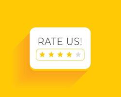 review and rank us services background with 5 star rating design vector