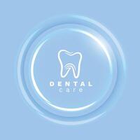 professional dental tooth care logo shiny template vector